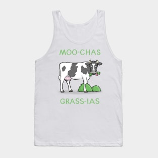 Moo-chas Grass-ias Thank You Card Tank Top